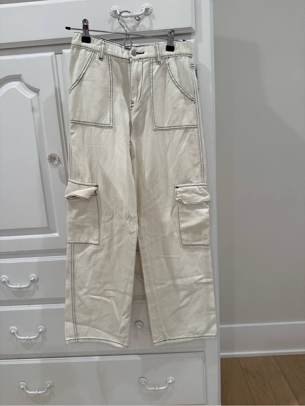 Cream Cargo Pants